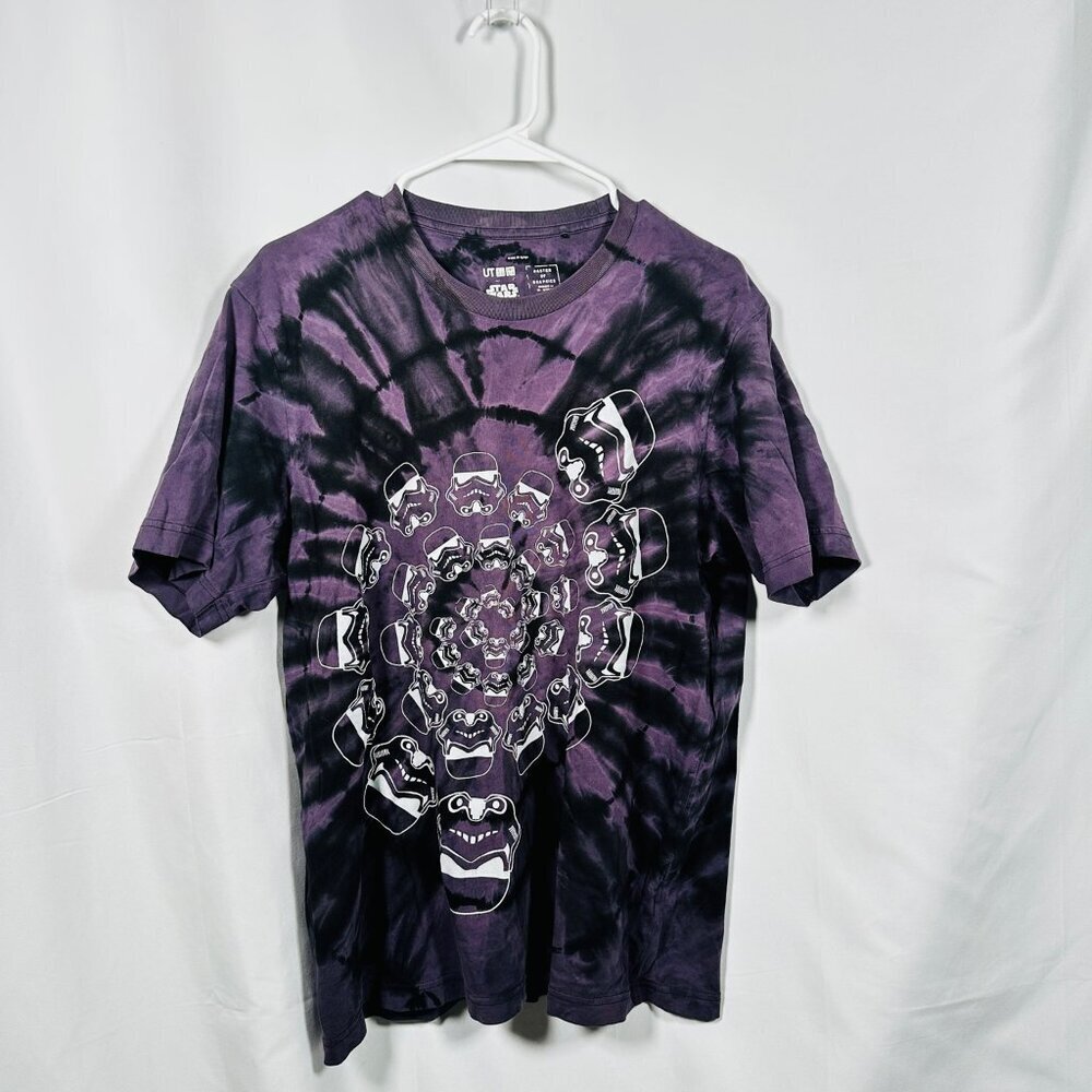 Uniqlo × Star Wars Master of Graphics Tie Dye Stormtrooper Tee Purple XL Y2K